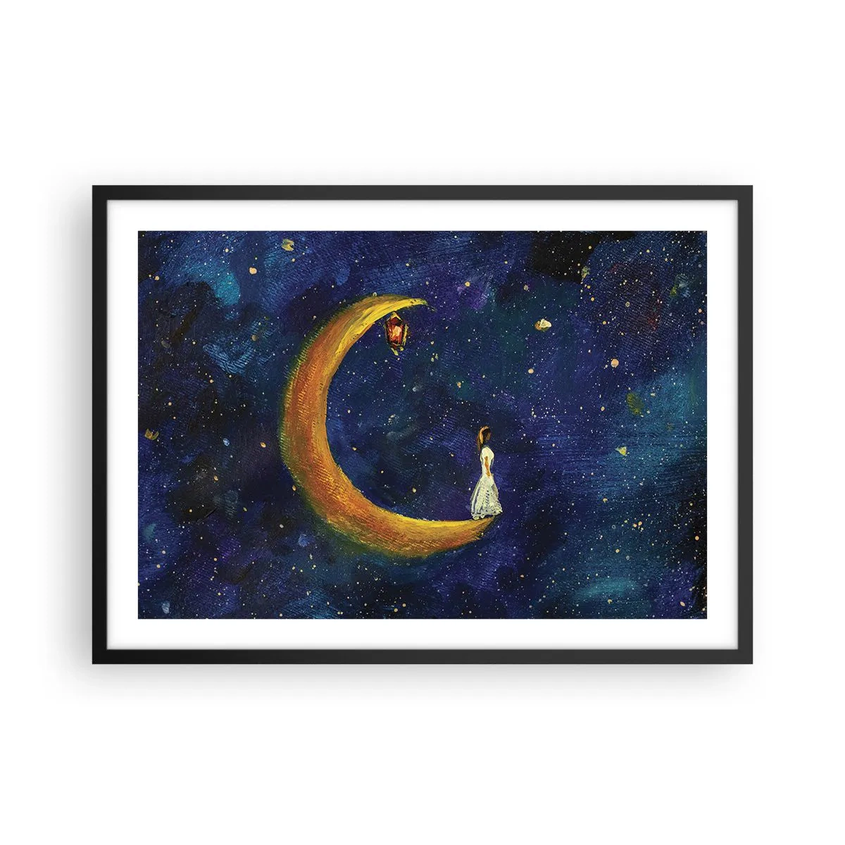 Poster în ramă neagră - Chemarea lumii - 70x50 cm