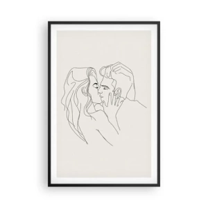Poster în ramă neagră - Încurcați în sentimente - 61x91 cm