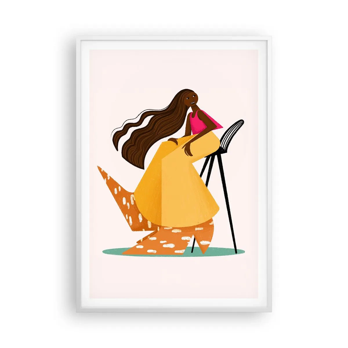 Poster în ramă albă - Moda este distractivă - 70x100 cm