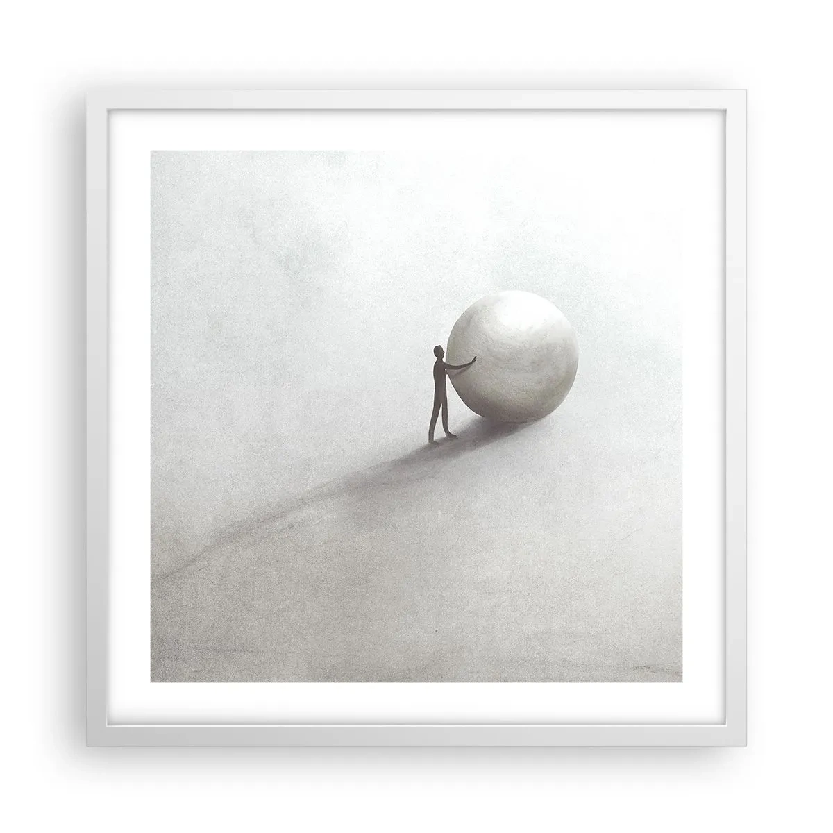 Poster în ramă albă - Jocul vieții - 50x50 cm