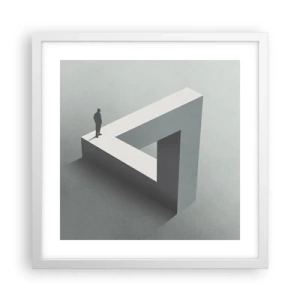 Poster în ramă albă - Și totuși este posibil - 40x40 cm