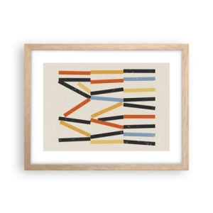 Poster în ramă de stejar deschis - Compoziție la nivel - 40x30 cm