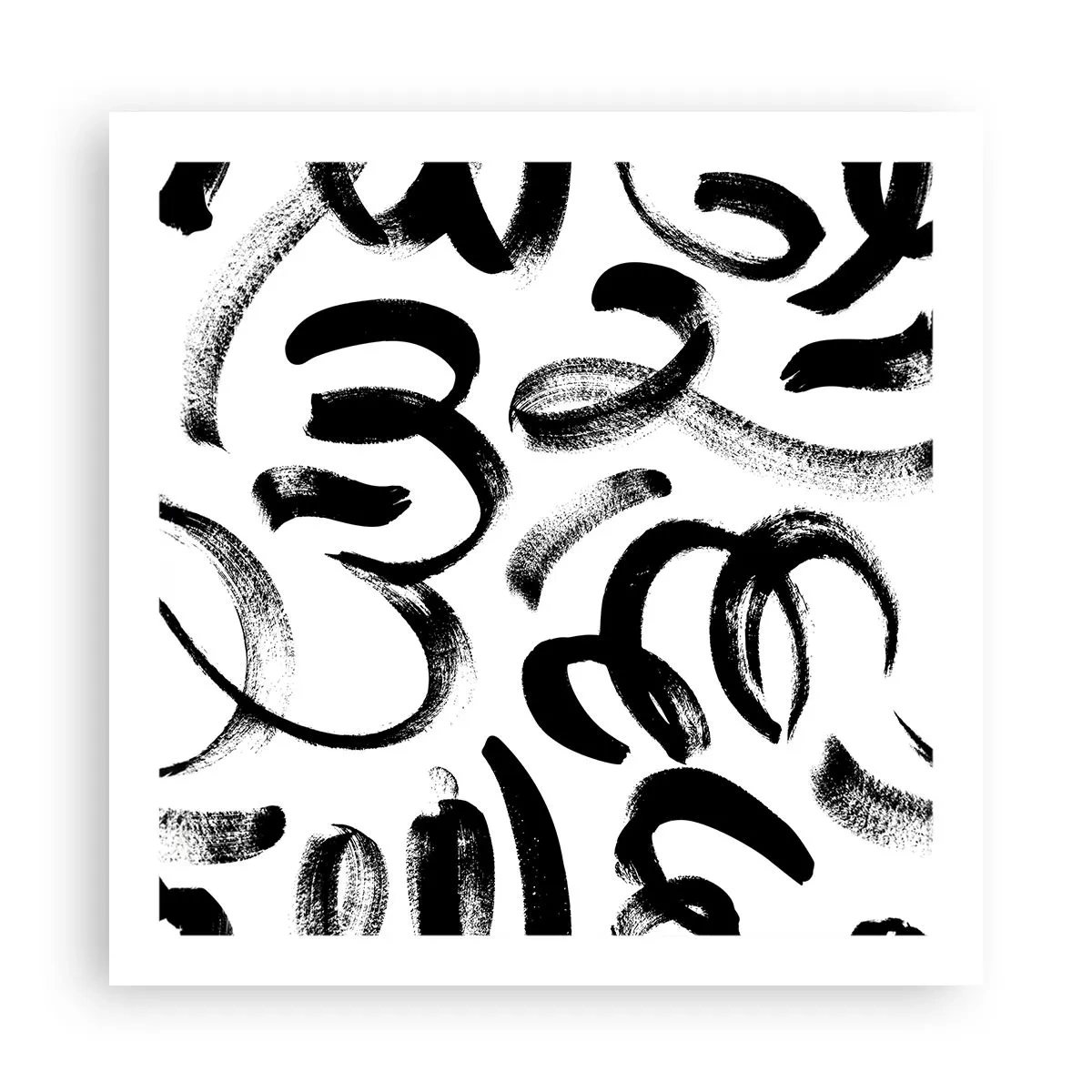 Poster - Negru pe alb - 60x60 cm