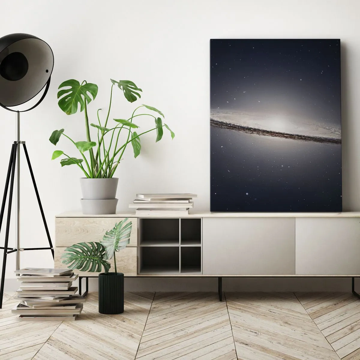 Tablou pe pânză - Cu mult timp în urmă, într-o galaxie foarte, foarte îndepărtată... - 55x100 cm