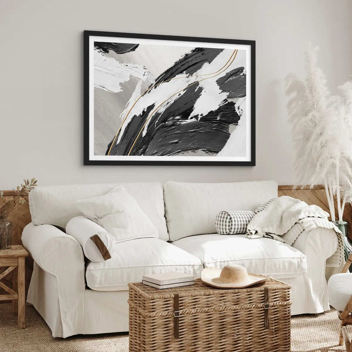 Poster în ramă neagră - Abstracție cu fler - 100x70 cm