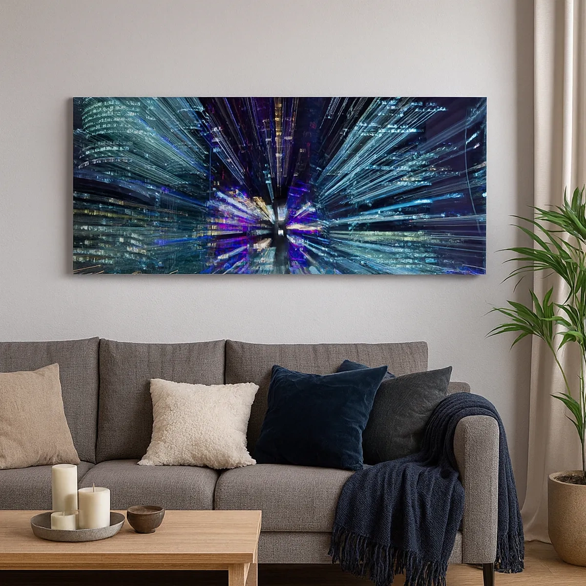 Tablou pe pânză - Trecere către hiperspațiu - 30x30 cm