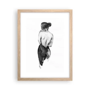 Poster în ramă de stejar deschis - Cu ea lumea dispare - 30x40 cm