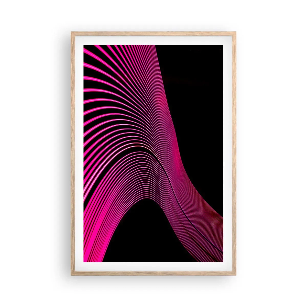 Poster în ramă de stejar deschis - Bulevardul de lumină - 61x91 cm