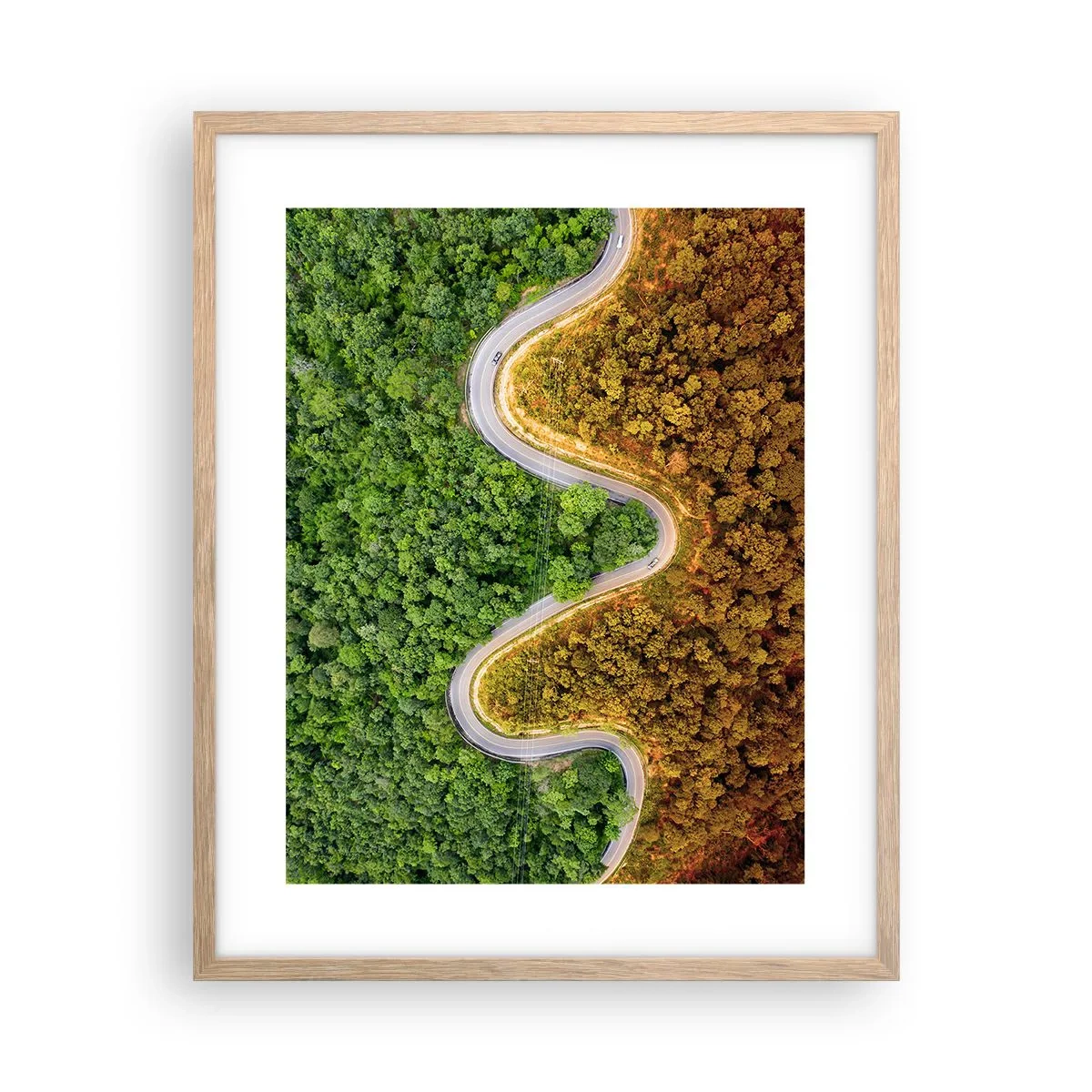 Poster în ramă de stejar deschis - Frontiere și defilee - 40x50 cm