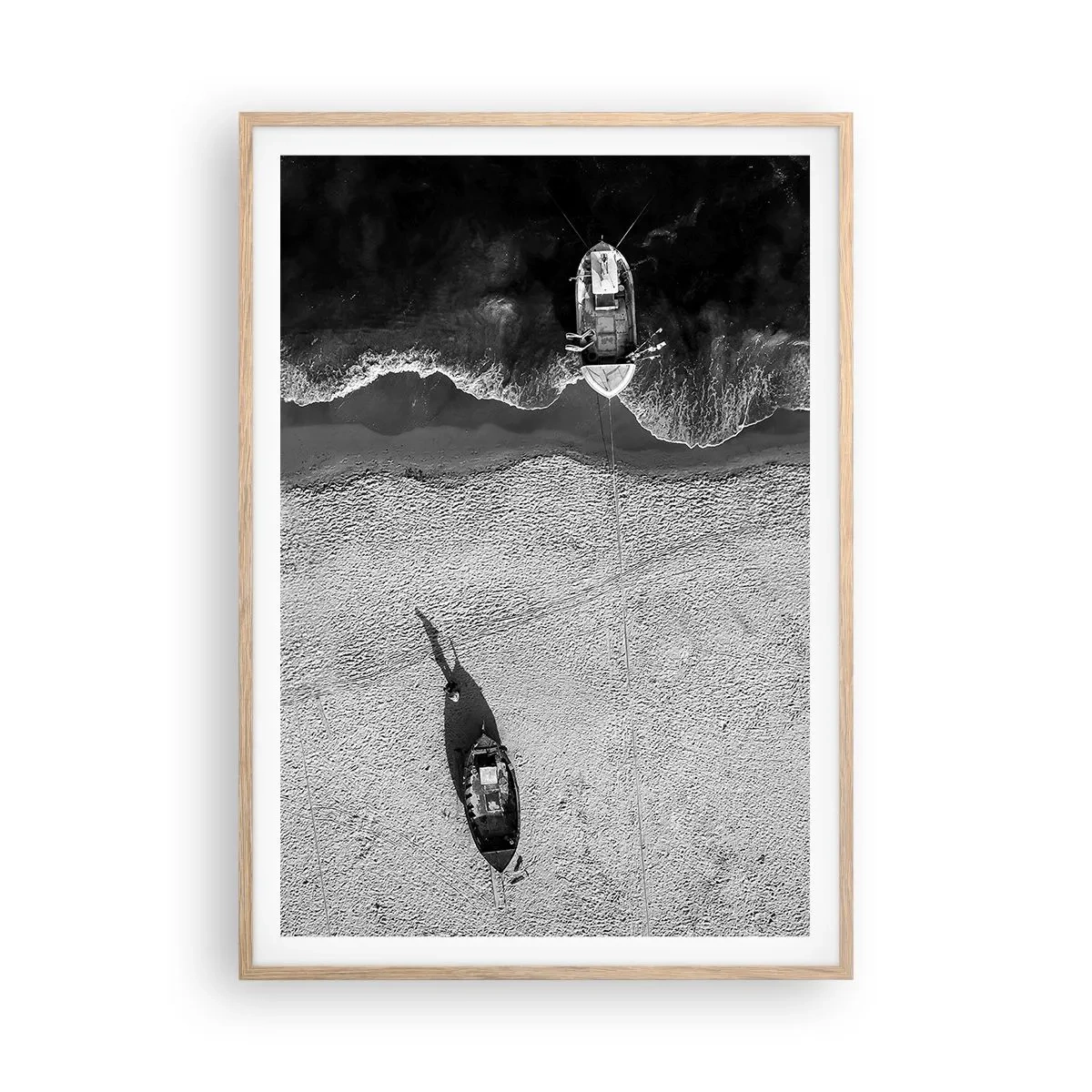 Poster în ramă de stejar deschis - Tot pe țărm... - 70x100 cm