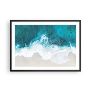Poster în ramă neagră - Mângâiere naturală - 70x50 cm
