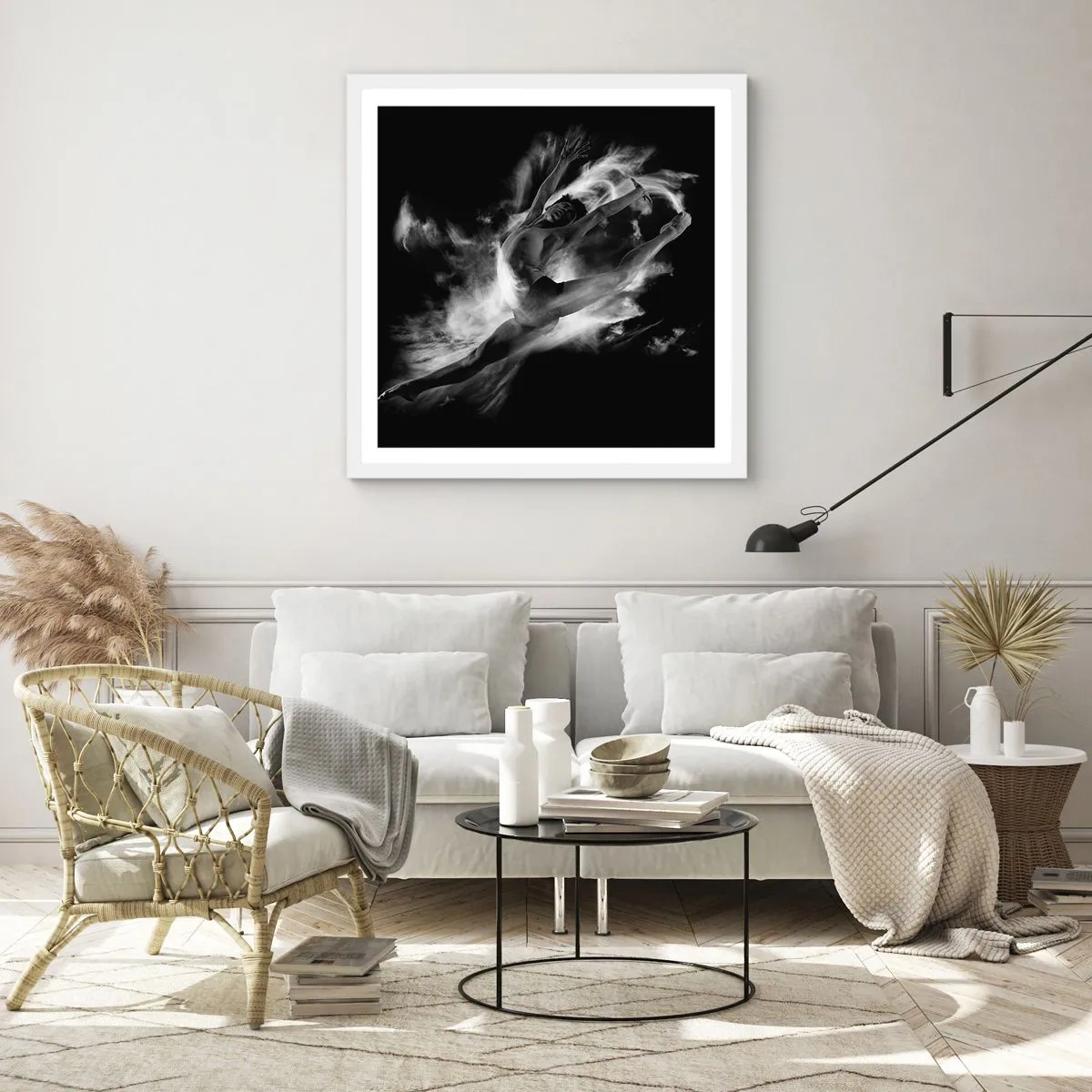 Poster în ramă albă - Oprit în zbor - 30x30 cm