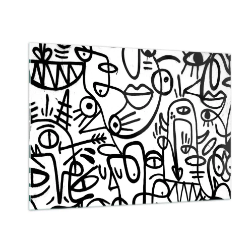 Tablou pe sticlă - Chipuri și miraje - 100x70 cm