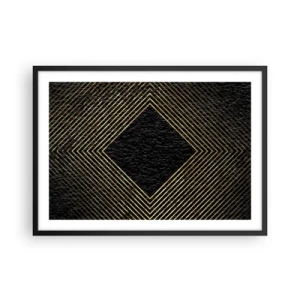 Poster în ramă neagră - Geometrie în stil glamour - 70x50 cm