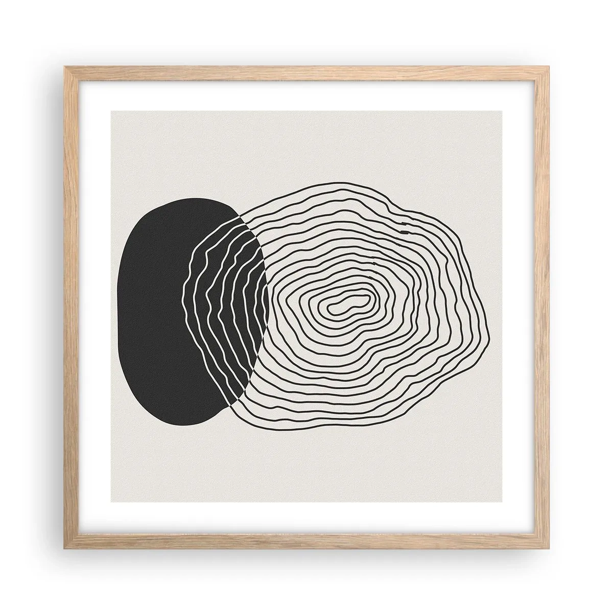 Poster în ramă de stejar deschis - Persistență și vibrațiile - 50x50 cm