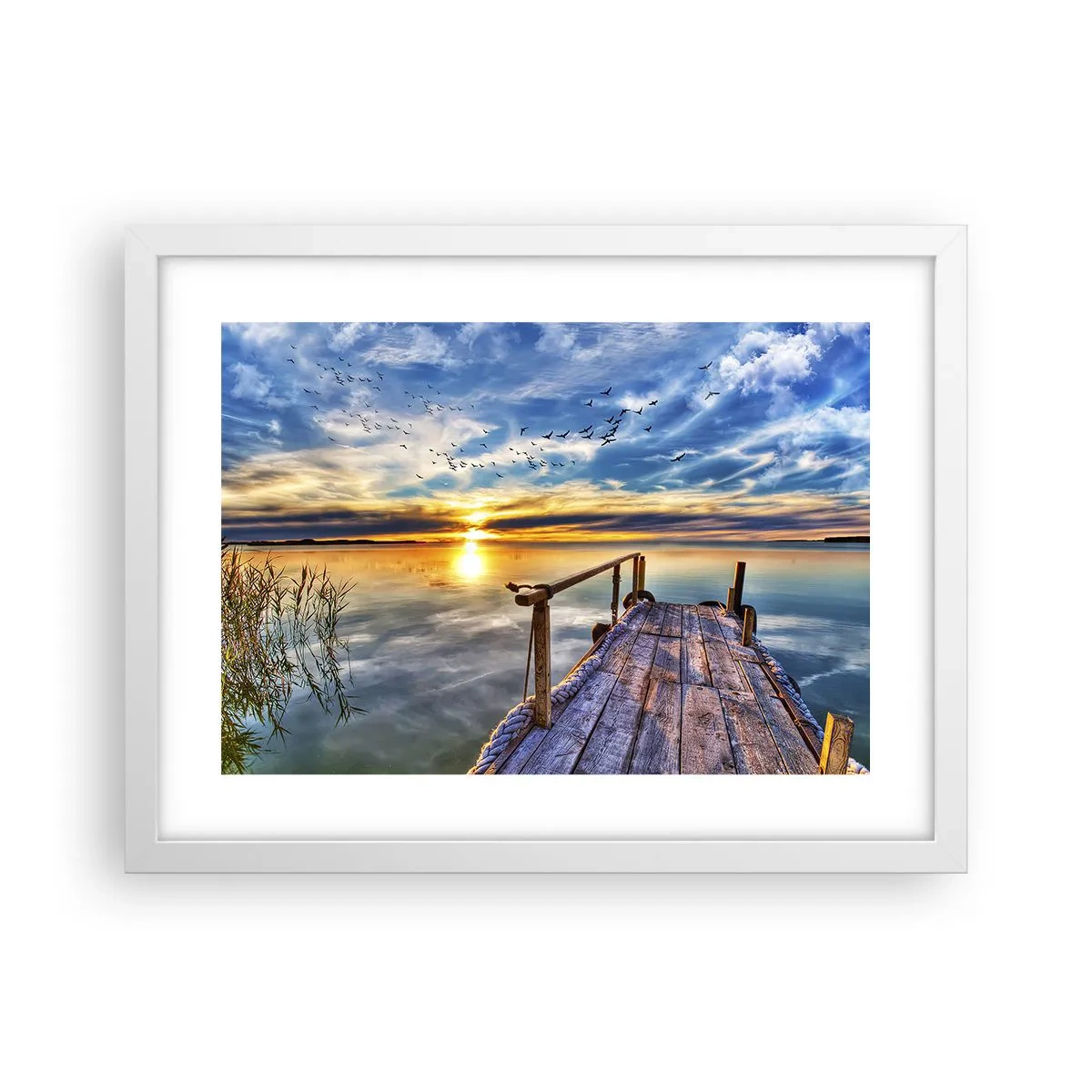 Poster în ramă albă - Vântul se odihnește - 40x30 cm