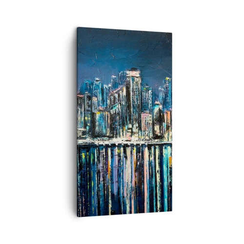 Tablou pe pânză - Cascadă de lumini - 45x80 cm