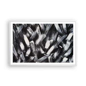 Poster în ramă albă - Abstracție în spirit industrial - 91x61 cm