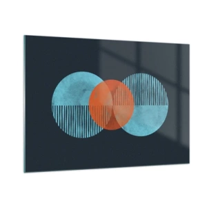 Tablou pe sticlă - Compoziție simetrică - 100x70 cm