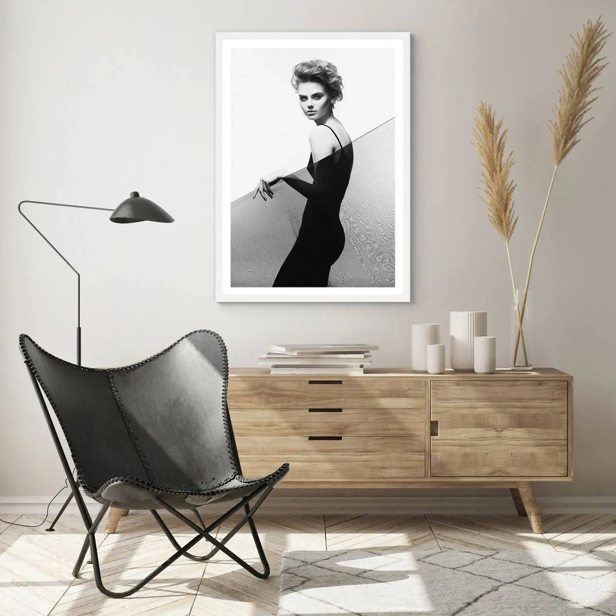 Poster în ramă albă - Privirea magnetică - 50x70 cm