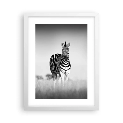 Poster în ramă albă - Și totuși lumea e albă și neagră - 30x40 cm