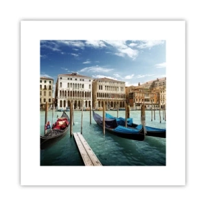 Poster - Palate în albastru - 30x30 cm