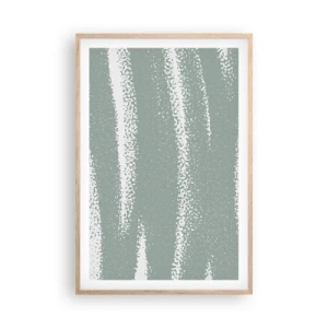 Poster în ramă de stejar deschis - Abstracție în stil de iarnă - 61x91 cm