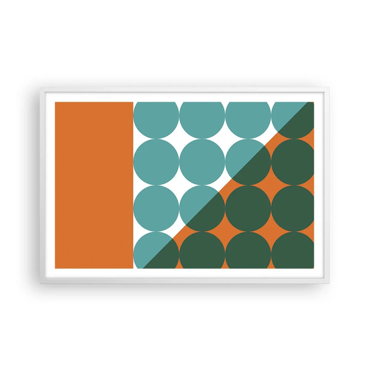 Poster în ramă albă - Sus și pe diagonală - 91x61 cm