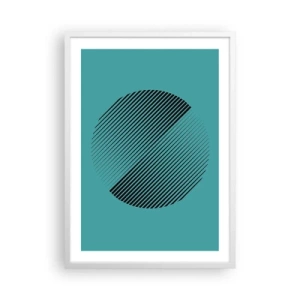 Poster în ramă albă - Cercul - o variație geometrică - 50x70 cm