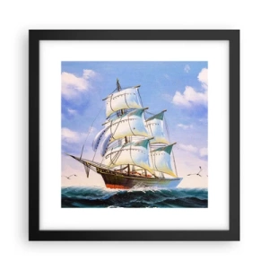 Poster în ramă neagră - Cu mândrie în vânt - 30x30 cm