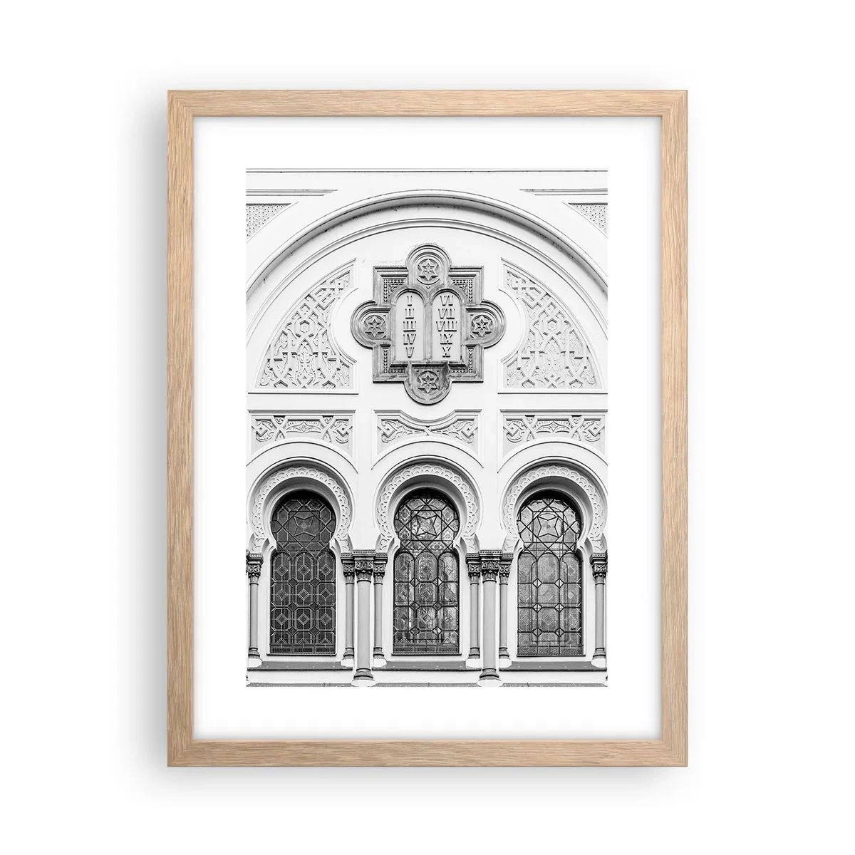 Poster în ramă de stejar deschis - La granița dintre culturi - 30x40 cm