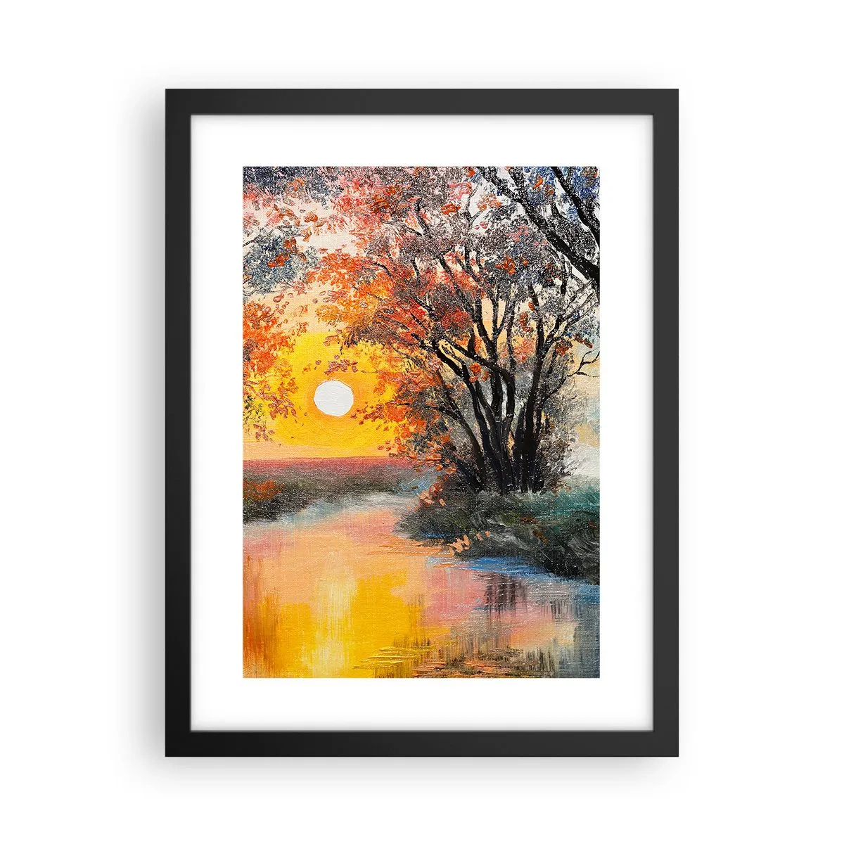 Poster în ramă neagră - Atmosferă de toamnă - 30x40 cm