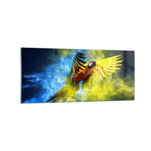 Tablou pe sticlă - În praful albastru-auriu - 120x50 cm