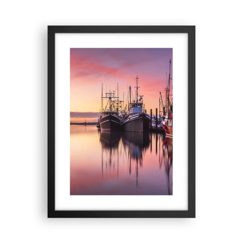 Poster în ramă neagră - Înainte de o zi plină - 30x40 cm