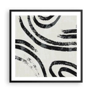 Poster în ramă neagră - Pe jumătate oprit - 60x60 cm