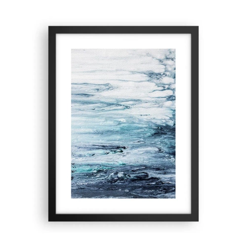 Poster în ramă neagră - Țurțuri de albastru - 30x40 cm