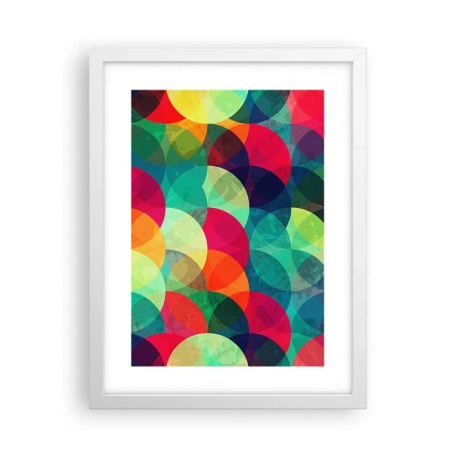 Poster în ramă albă - Să intrăm în curcubeu - 30x40 cm