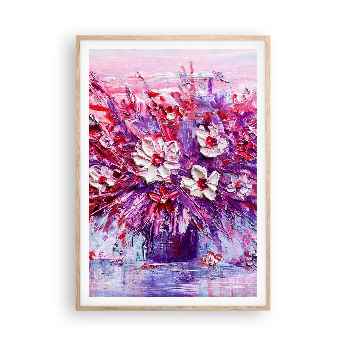 Poster în ramă de stejar deschis - Inocență și pasiune - 70x100 cm