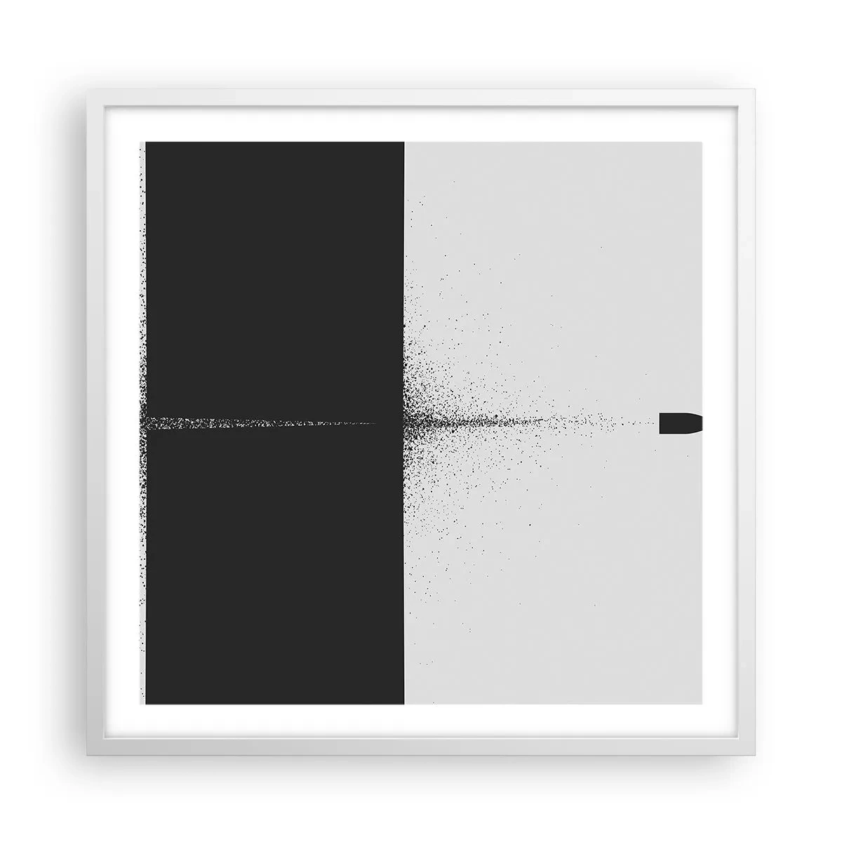 Poster în ramă albă - Direct la țintă - 60x60 cm