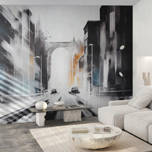 Tapet Standard Eco - Studiu de oraș: arhitectură și mișcare - Arhitectură, Peisaj, Stradă - 250x175 cm