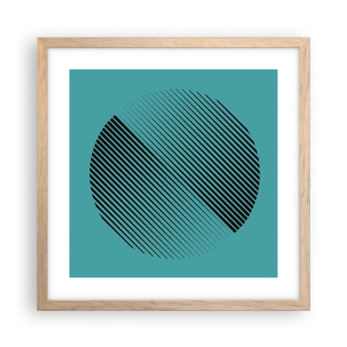 Poster în ramă de stejar deschis - Cercul - o variație geometrică - 40x40 cm