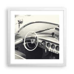 Poster în ramă albă - E timpul pentru cei bogați - 40x40 cm