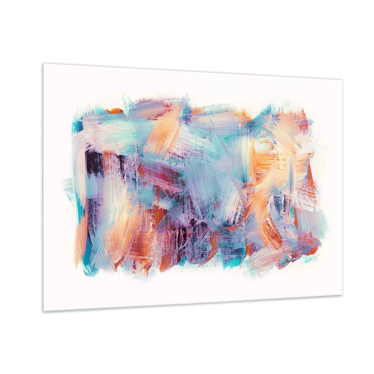 Tablou pe sticlă - O dezordine colorată - 100x70 cm