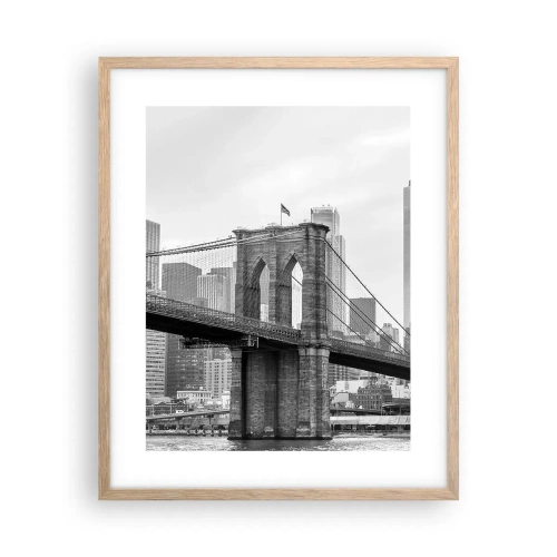 Poster în ramă de stejar deschis - New York vibes - 40x50 cm
