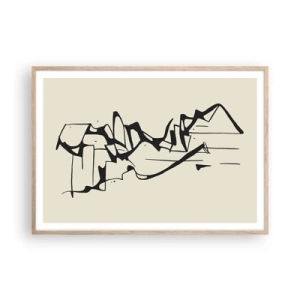 Poster în ramă de stejar deschis - Poate că peisajul - 100x70 cm