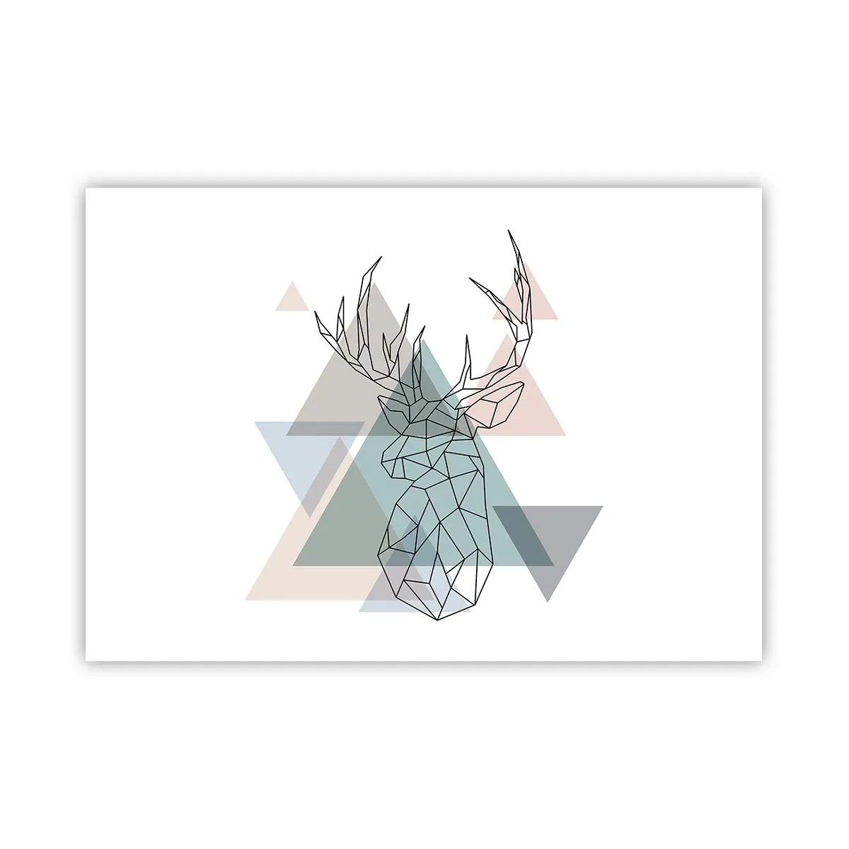 Poster - Într-o pădure geometrică - 100x70 cm