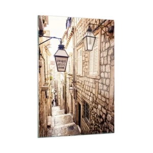 Tablou pe sticlă - O străduță fermecătoare - 50x70 cm