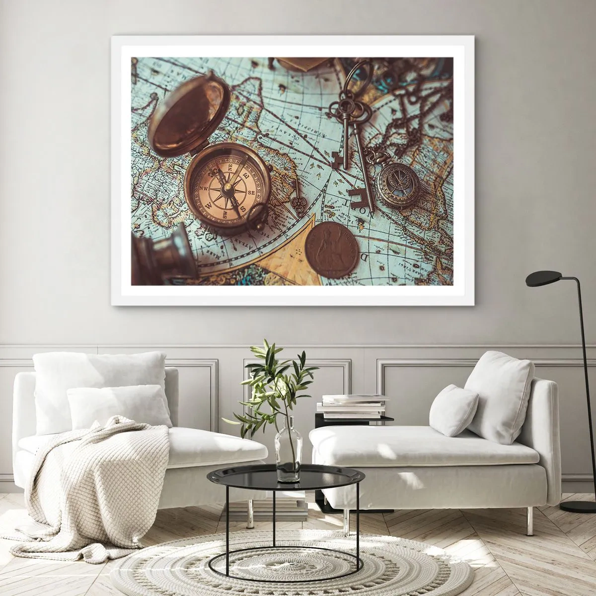 Poster în ramă albă - Pentru aventurierul din tine - 40x30 cm