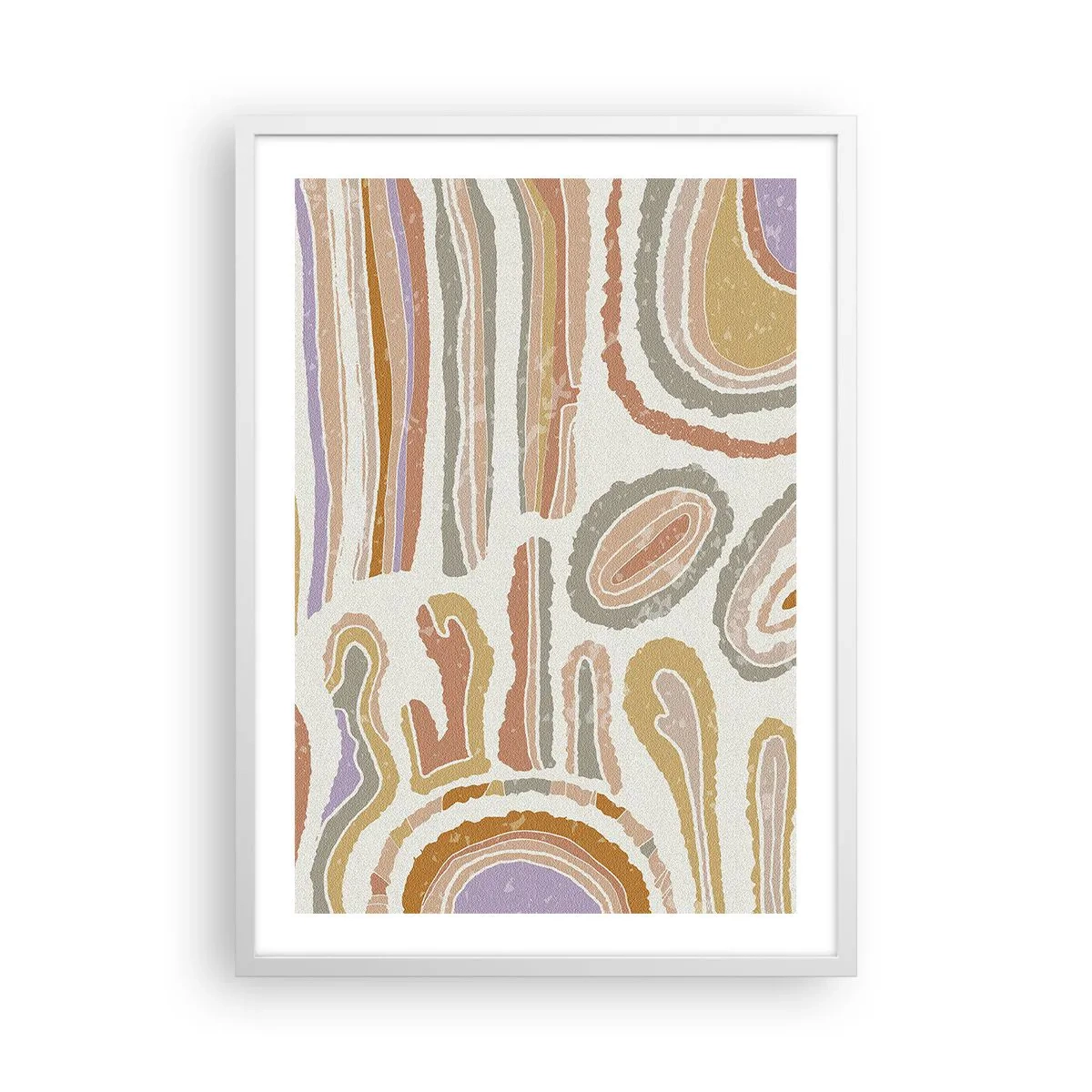 Poster în ramă albă - Secțiuni colorate - 50x70 cm