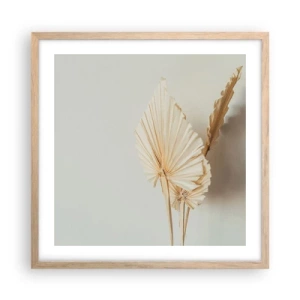 Poster în ramă de stejar deschis - Când este nevoie de ușurare - 50x50 cm